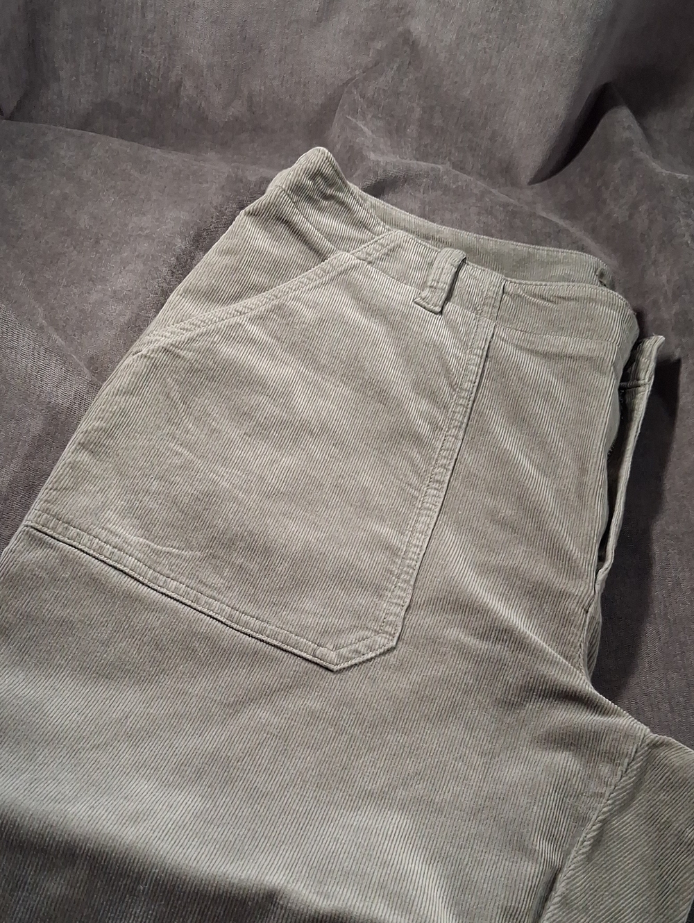 Banana Republic Khaki Green Corduroy Utility Jogger Pants Elastic Hem VG 12P - Picture 7 of 9